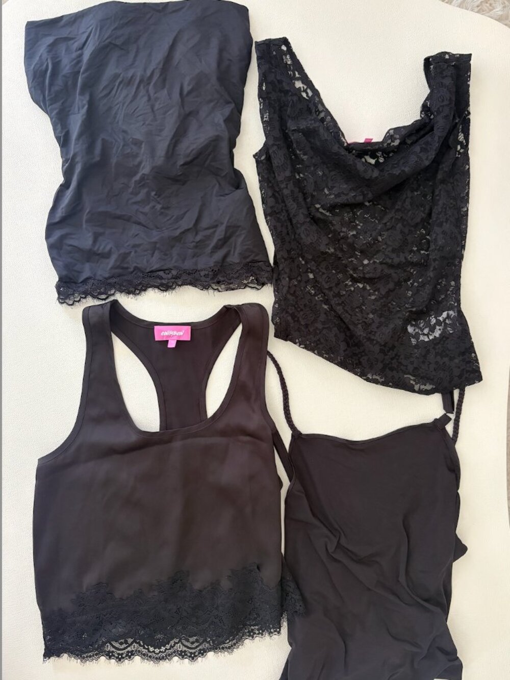 Edikted Black Going Out Tops Bundle Lot of 4 XS